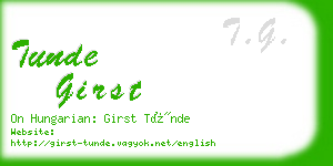 tunde girst business card